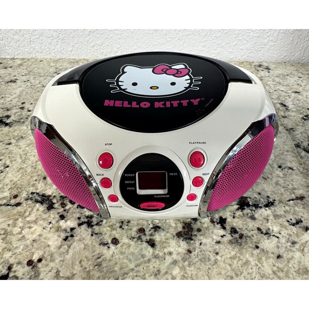 Hello Kitty KT2026MBY CD Player AM/FM AUX Boombox Pink/White/Black 2013